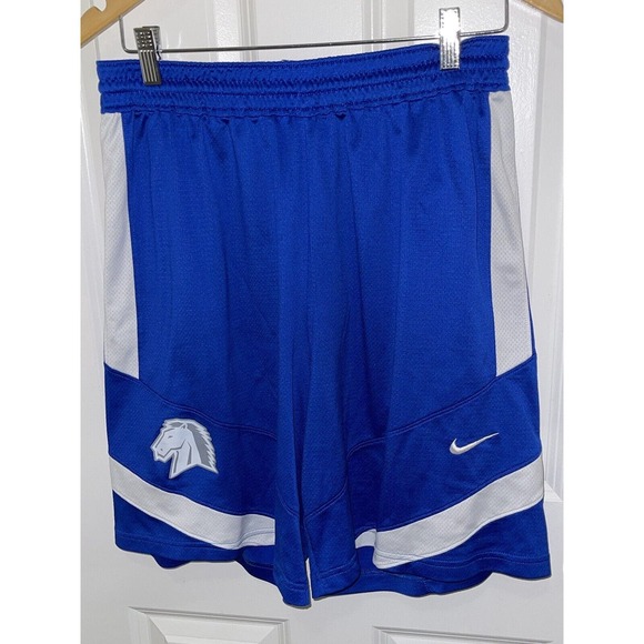 Men’s Nike Team Dri-Fit Shorts Men's Size Large Blue w/ White with Logo & Horse - Picture 8 of 8